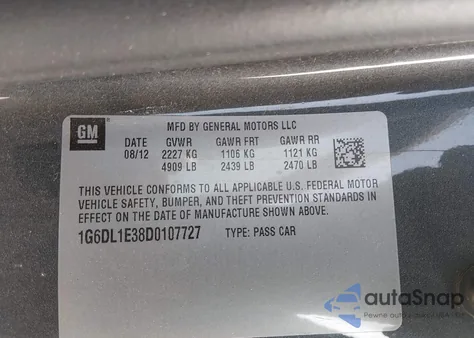 2013 Cadillac Cts Performance from USA, damaged, VIN 1G6DL1E38D0107727